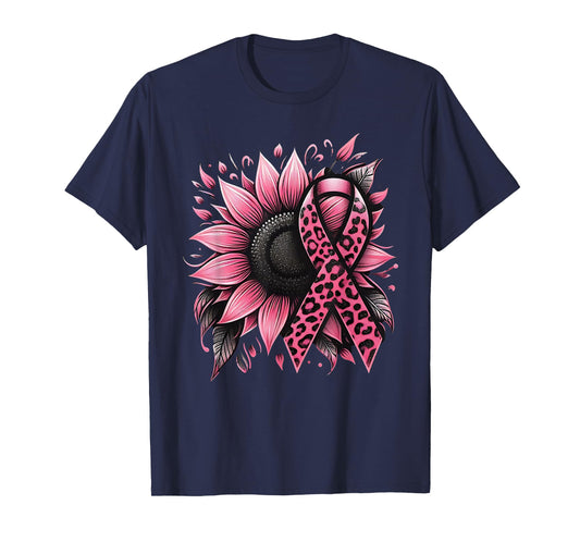 Sunflower Pink Breast Cancer Awareness T-Shirt