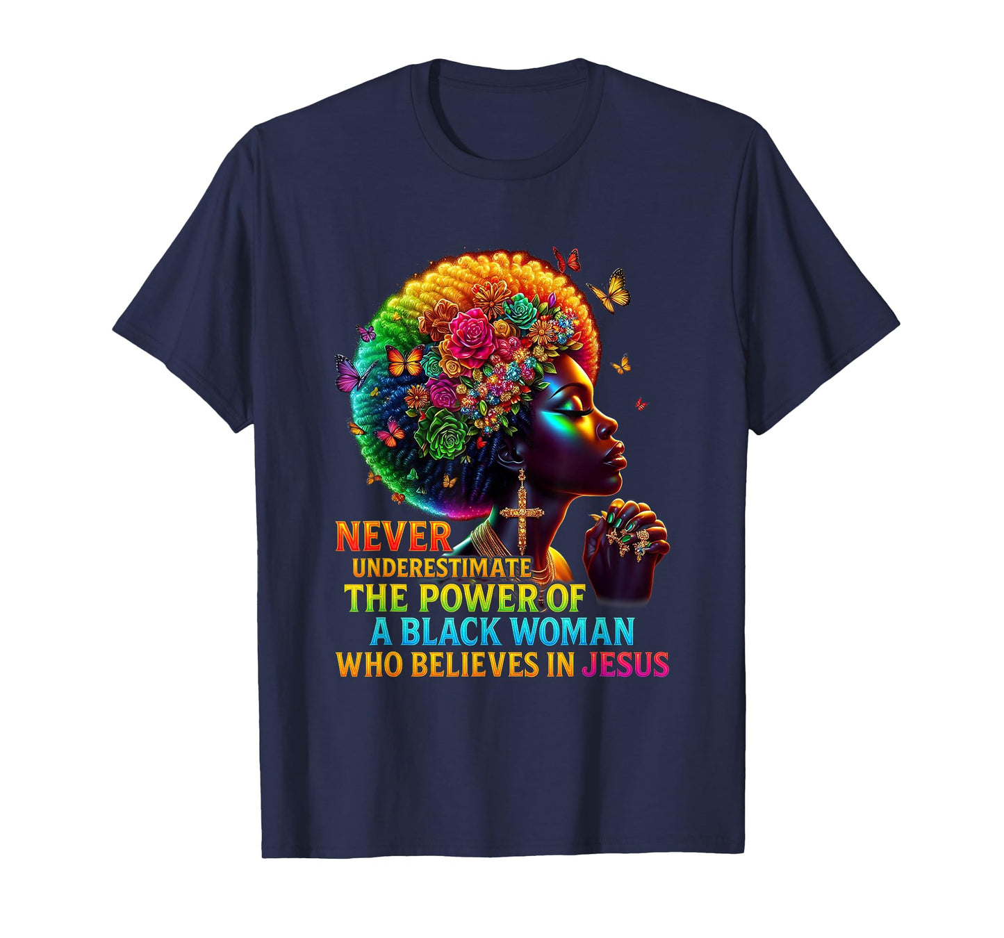Powerful Black Woman Faith Inspirational Believes Jesus T-Shirt
