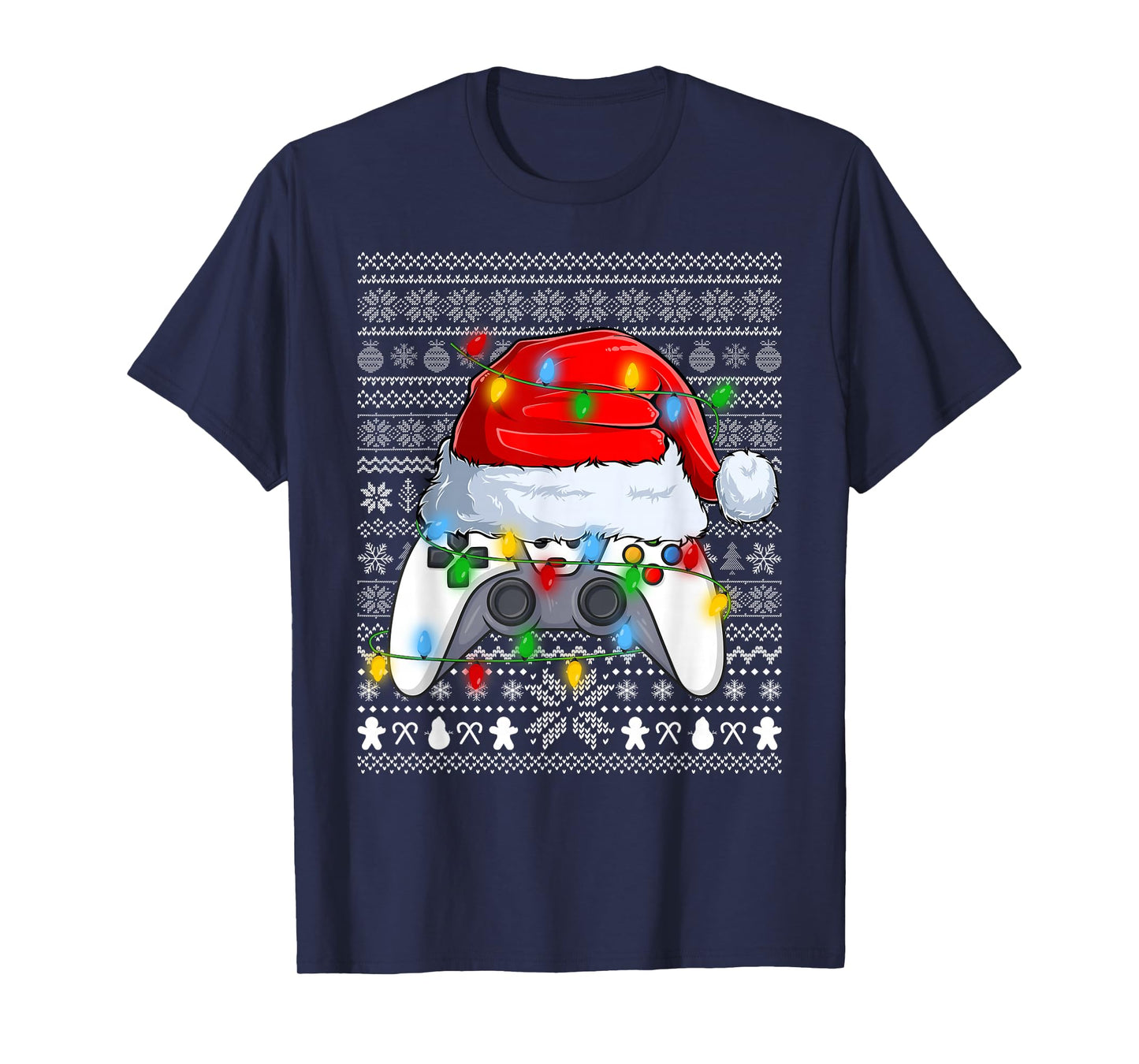 Ugly Christmas Sweaters Video Game Controller Xmas Gamer T-Shirt