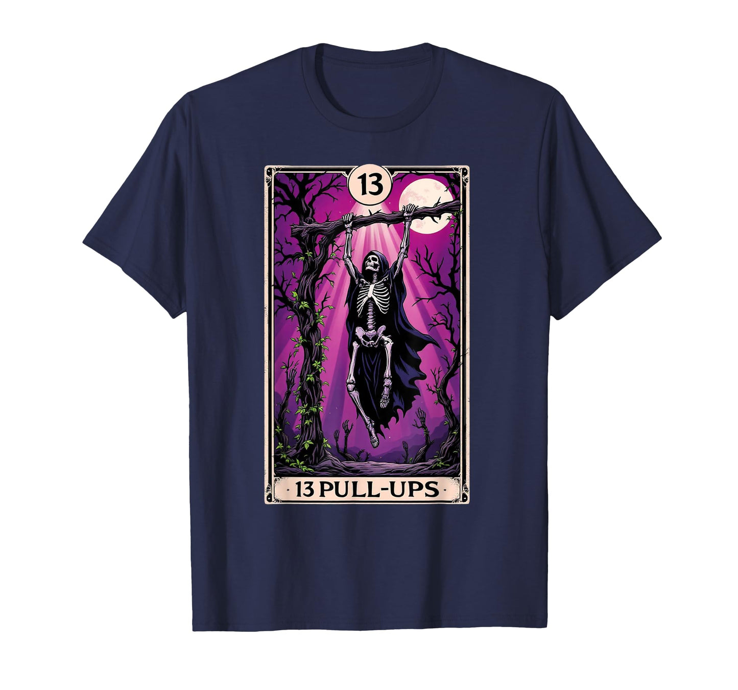 Funny Tarot Card Pullup Gym Occult Workout Pull-up T-Shirt