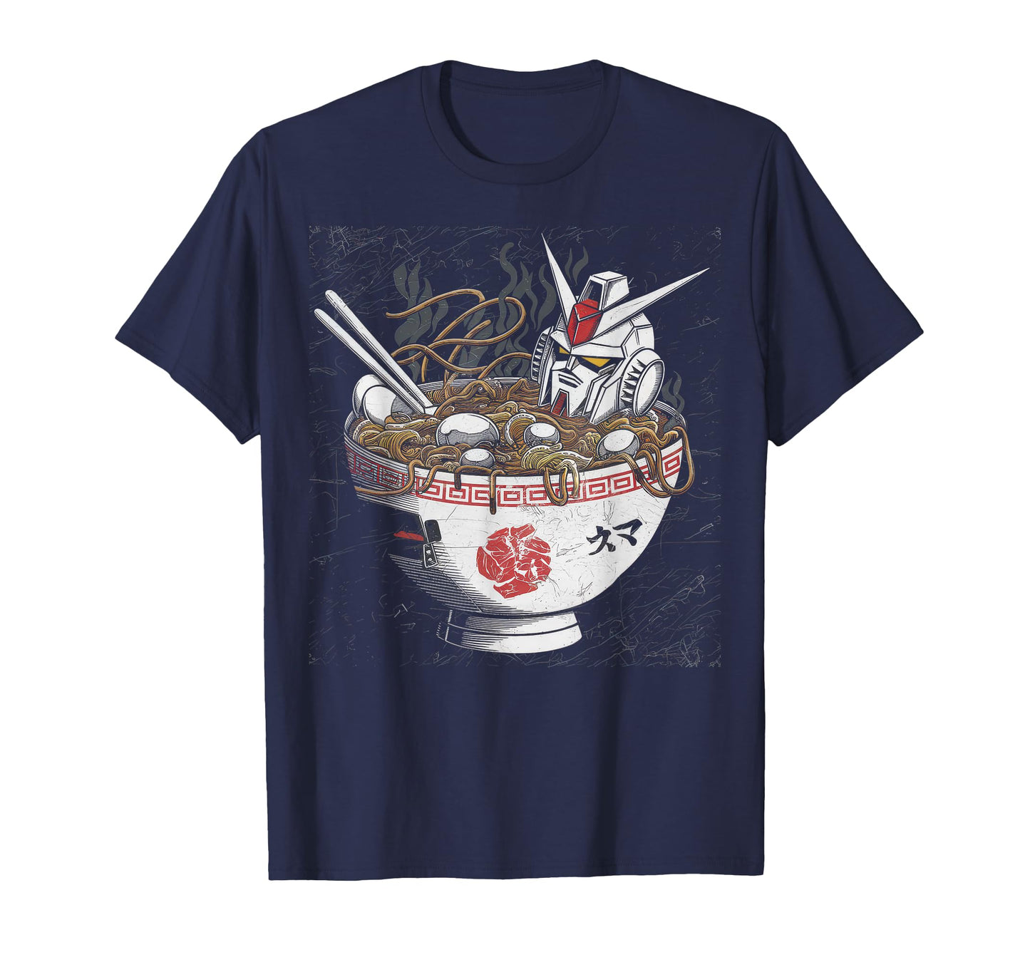 Mecha Tshirt Japanese Mecha Robot Head Anime Art Ukiyo-E T-Shirt