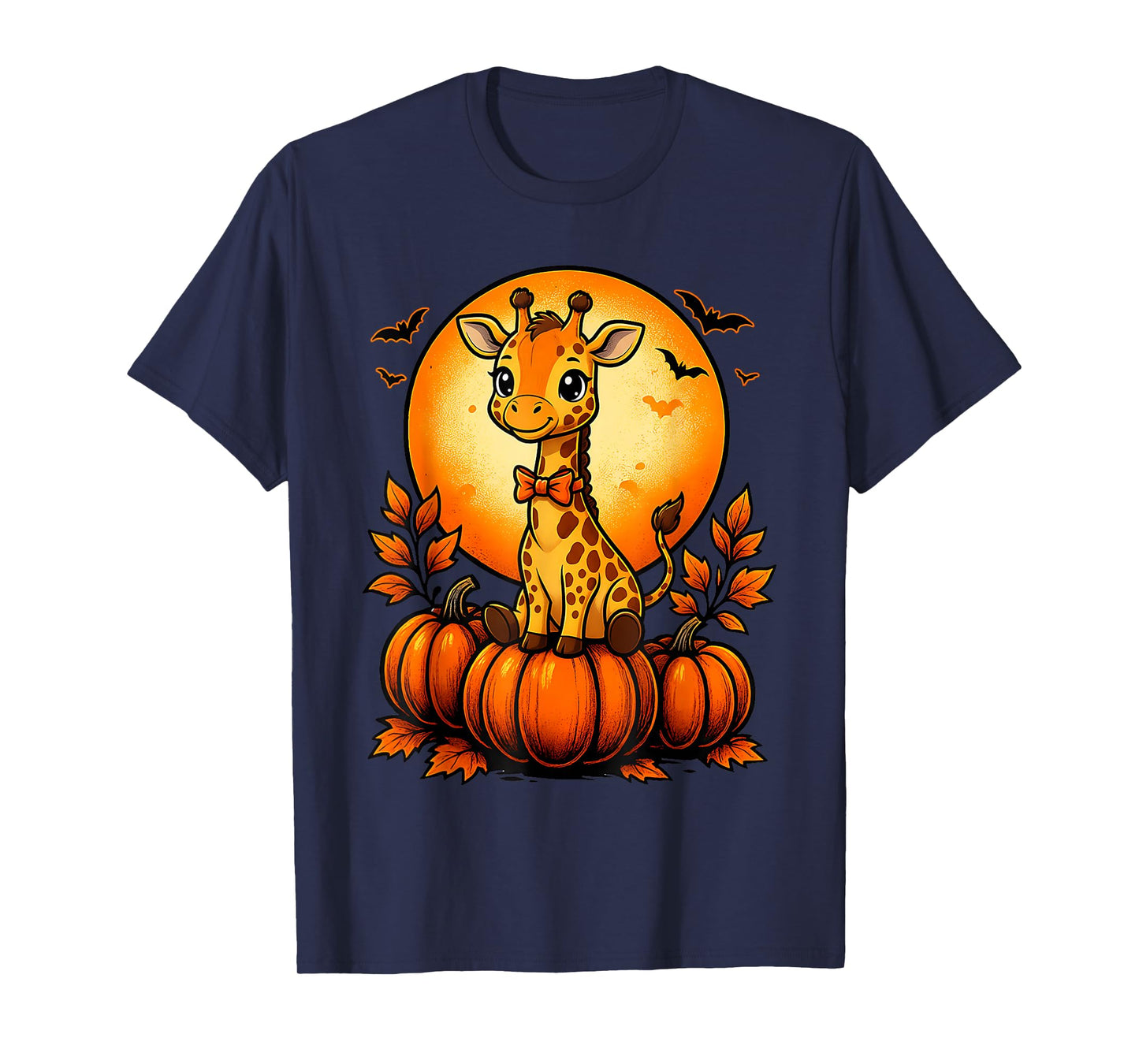 Funny Giraffe Lovers Pumpkin Halloween Fall Autumn Season T-Shirt