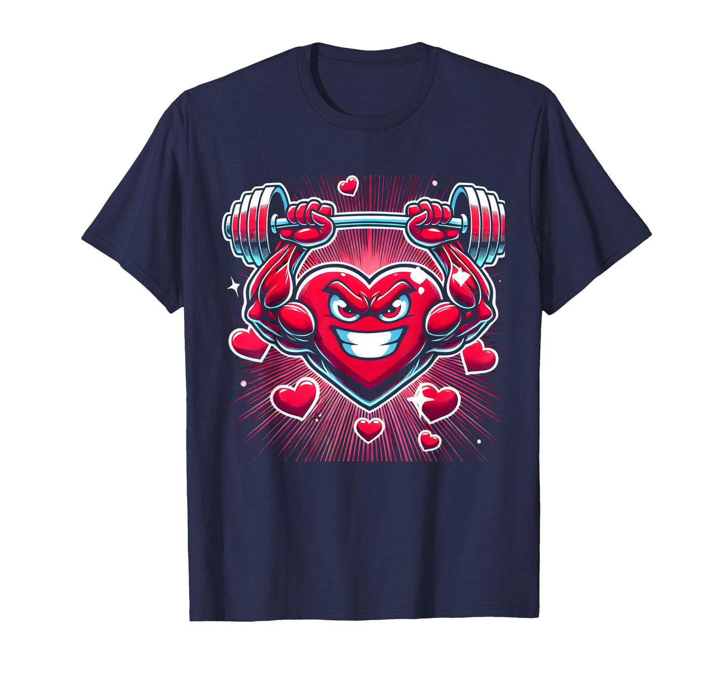 Valentines Day Heart Weightlifting Funny Deadlift Fitness T-Shirt