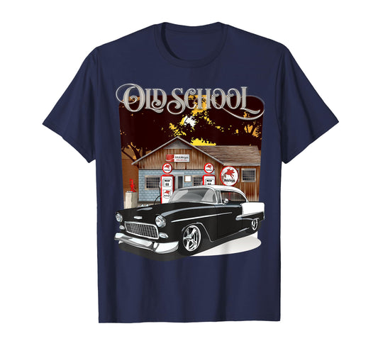 1955 55 chevys bel air classic vintage muscle car old school T-Shirt