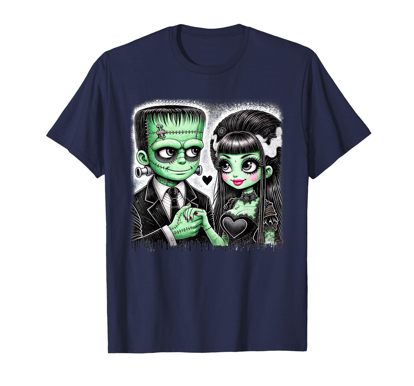halloween lovers frankenstein skeleton for men women family T-Shirt