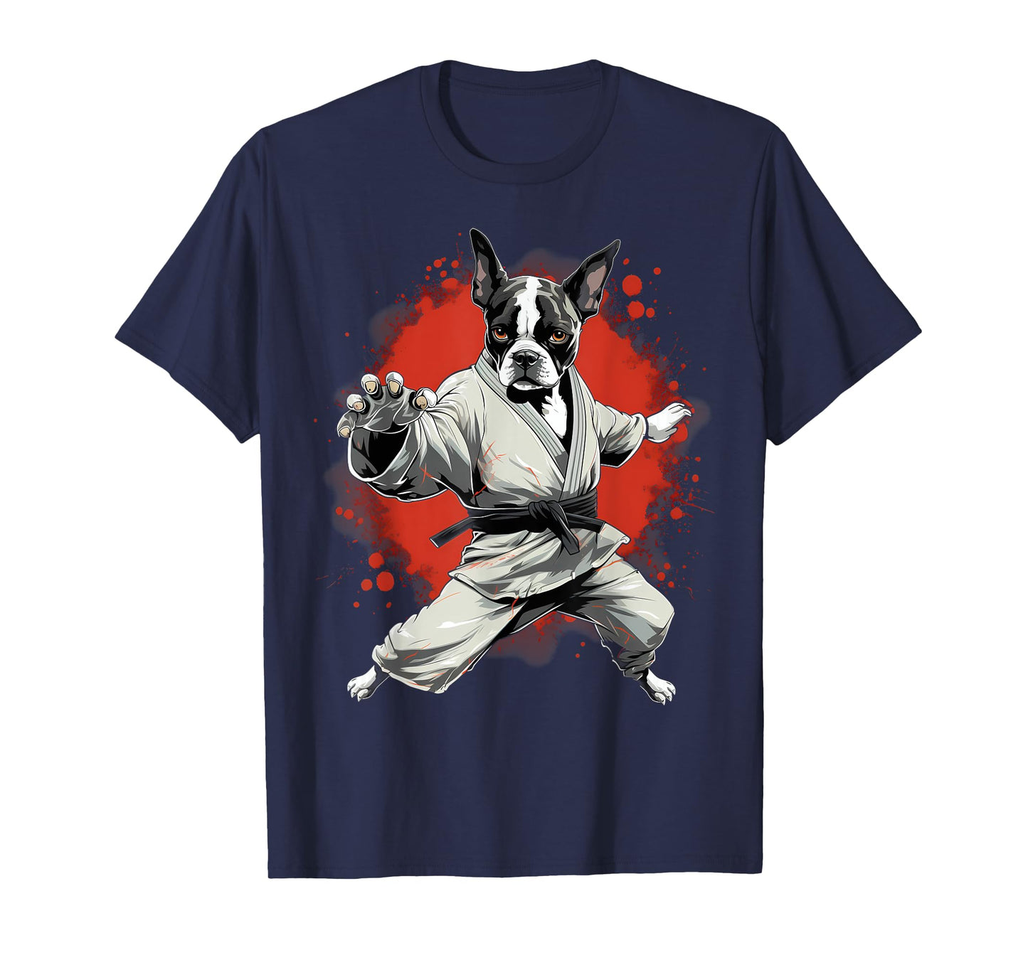 MMA Boston Terrier Dog Karate T-Shirt