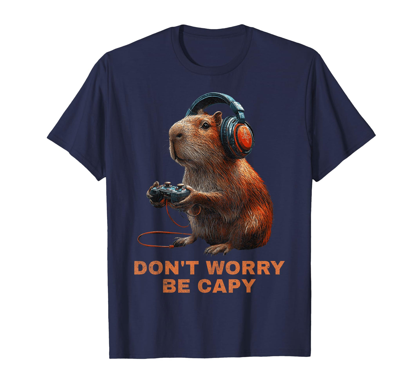Capybara Don'T Worry Be Capy Video Game Funny Retro Vintage T-Shirt