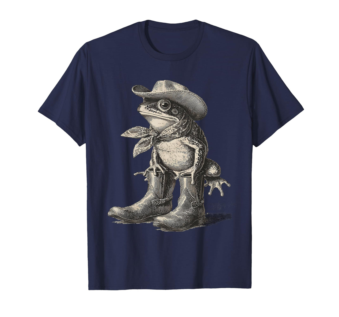 Frog Cowboy Vintage Toad Rodeo Cowgirl Western Country T-Shirt