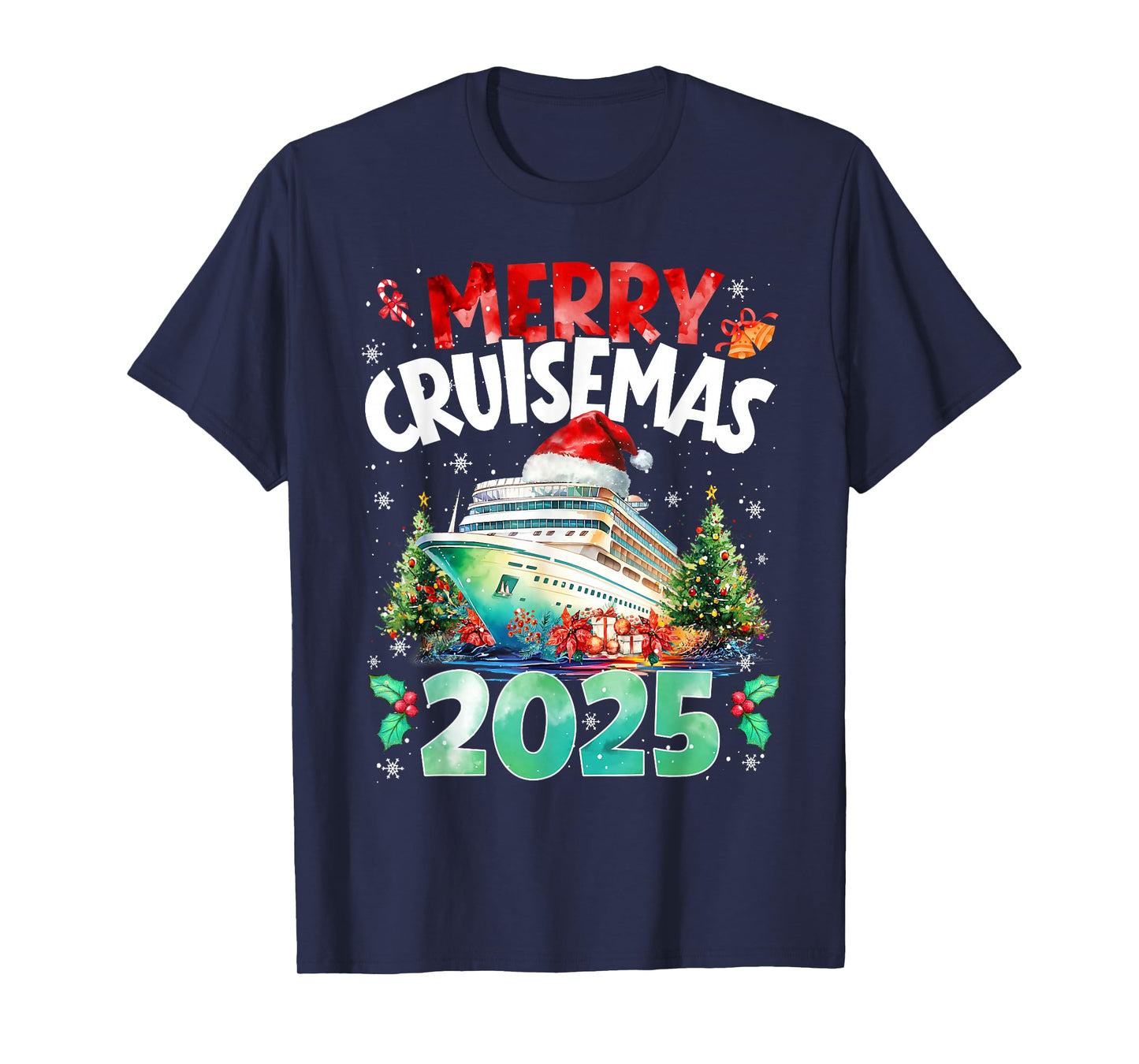 Merry Cruisemas Christmas Cruise Snowflake Family Holiday T-Shirt