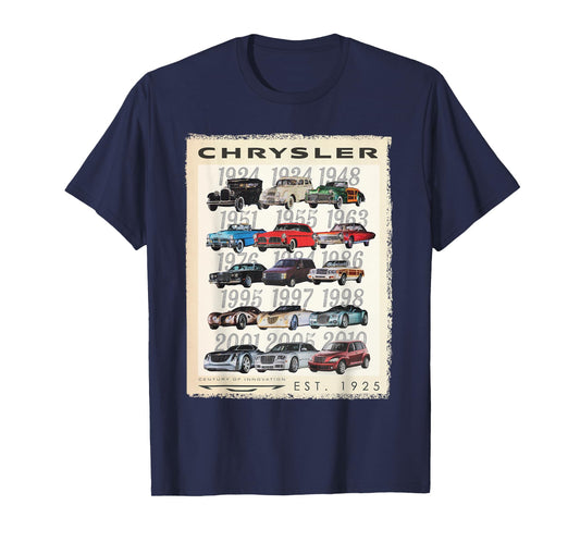 Chrysler Century of Innovation Vintage Cars Frame T-Shirt