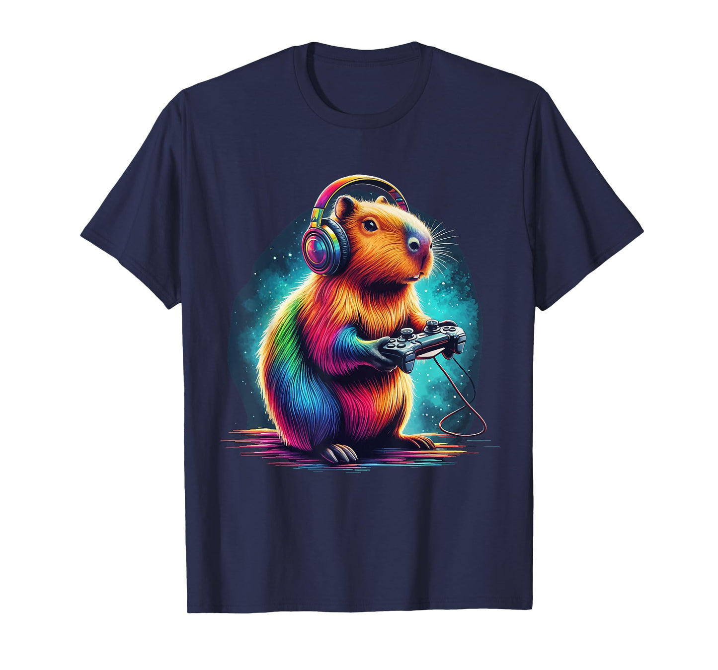 Capybara Gaming Shirt Video Game Colorful Capybara Gamer T-Shirt