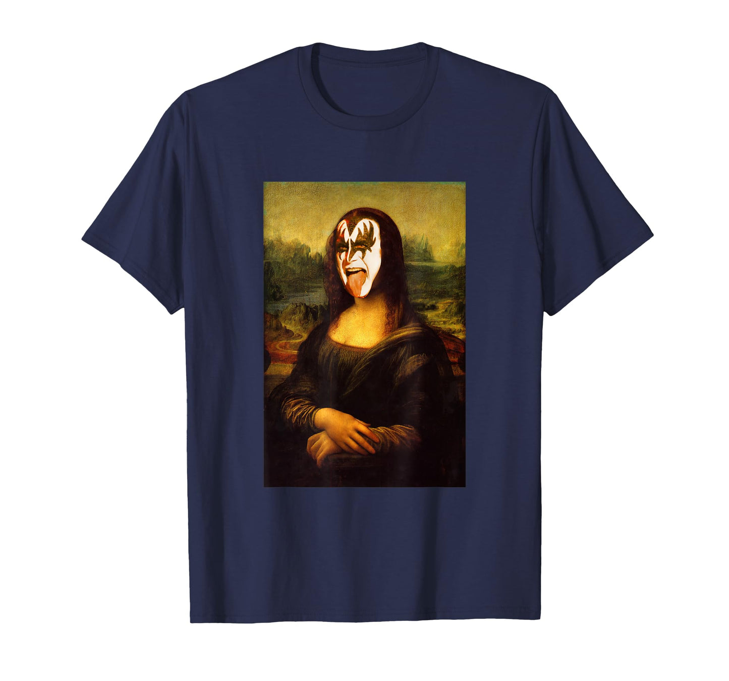 Mona Tongue Lisa Rockn roll Heavy Metal Rock T-Shirt