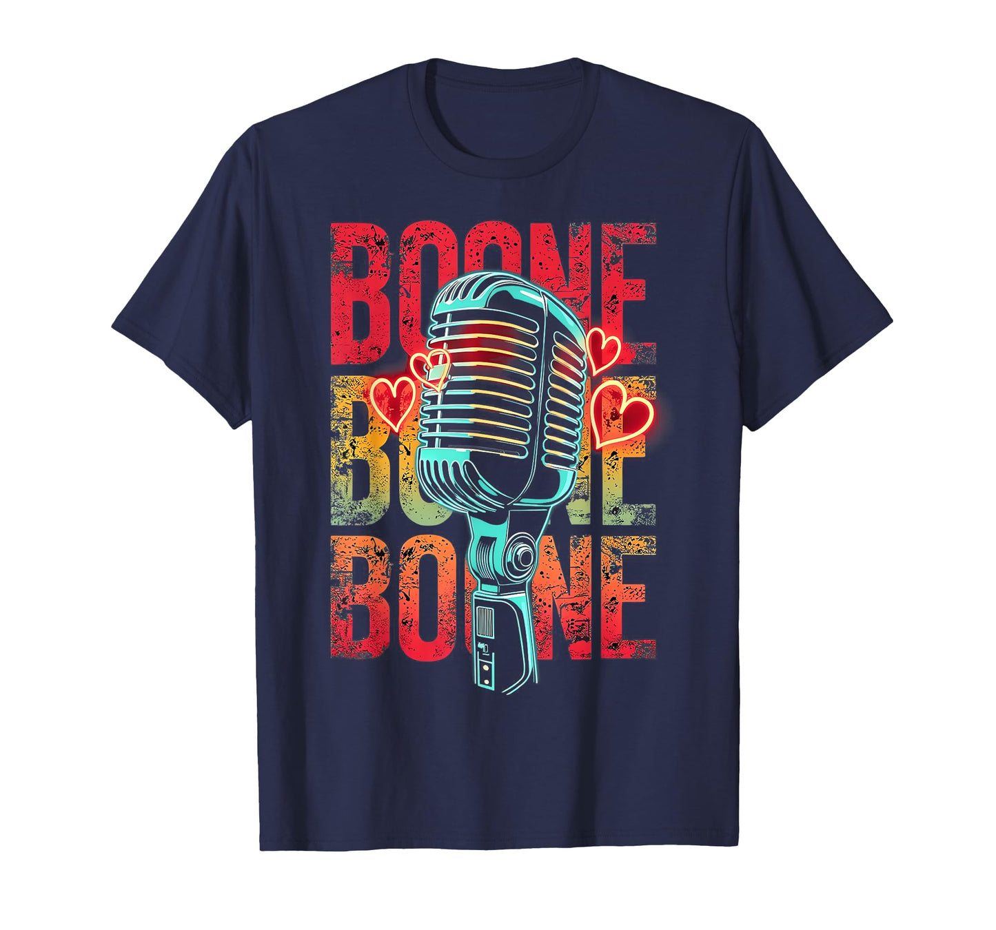 Boone Family Name I Love Boone Personalized Vintage T-Shirt