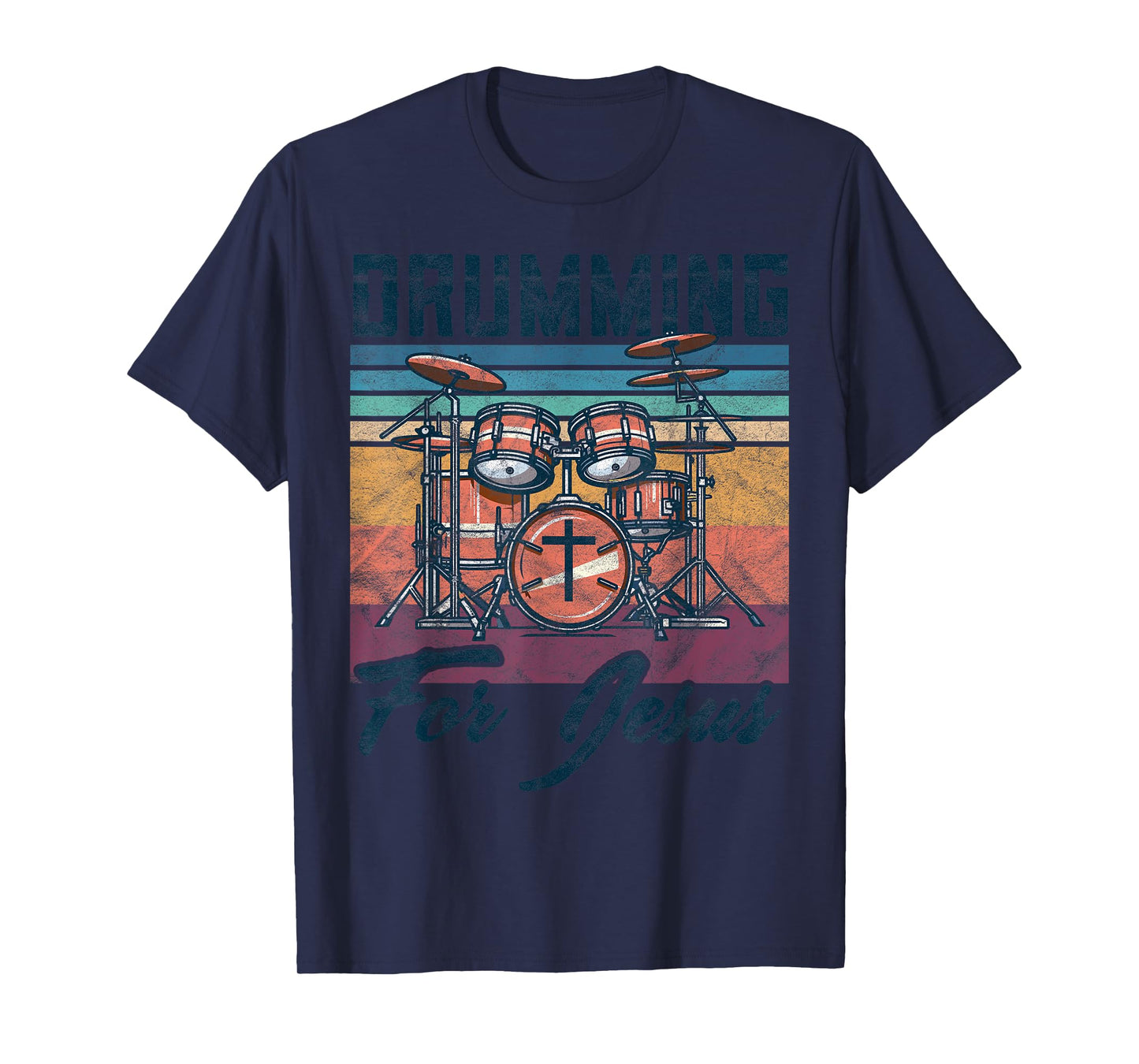 Drummer Drumming Drums Percussion I Drumming for jesus T-Shirt