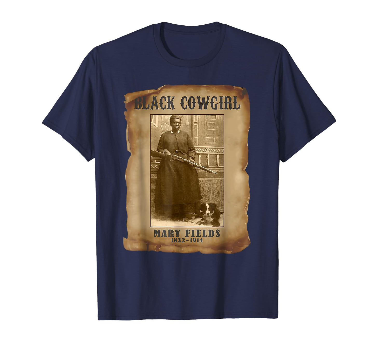 Black Cowgirl Mary Fields Western Rodeo Texas Black History T-Shirt