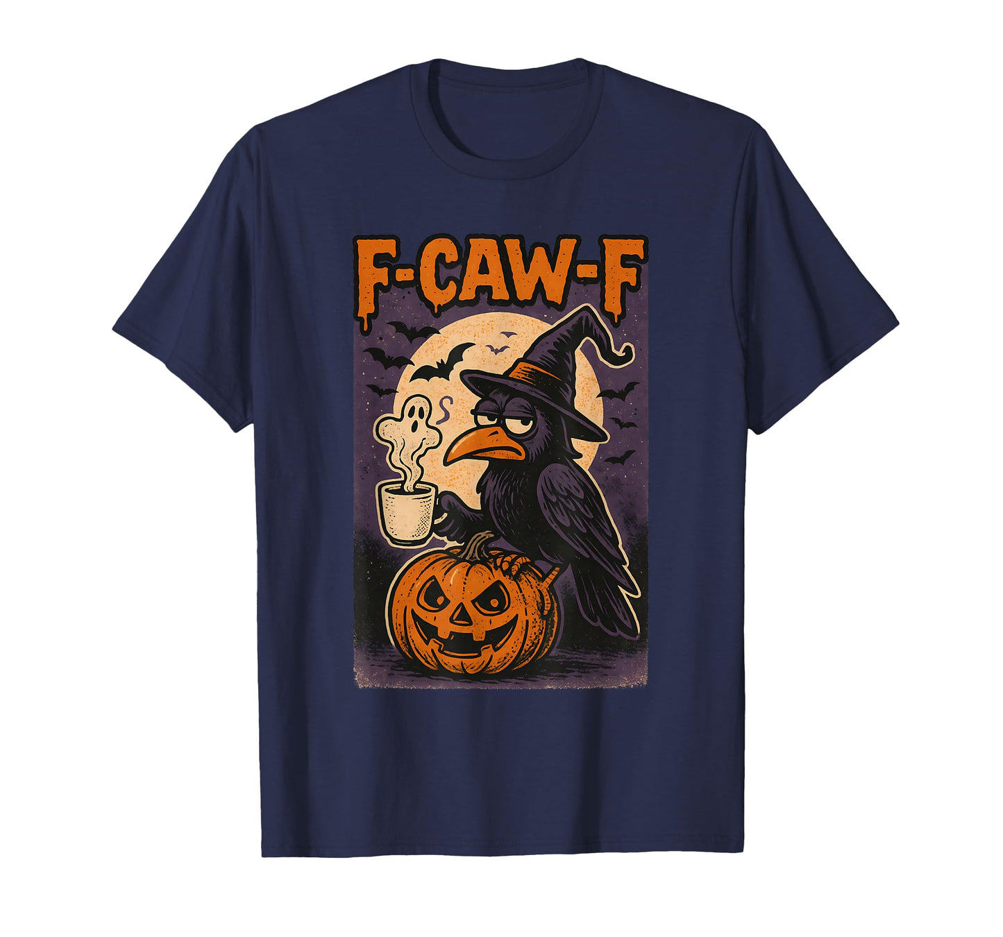 F Caw F T Shirt Women Funny Halloween F-Caw-F Crow Costume T-Shirt
