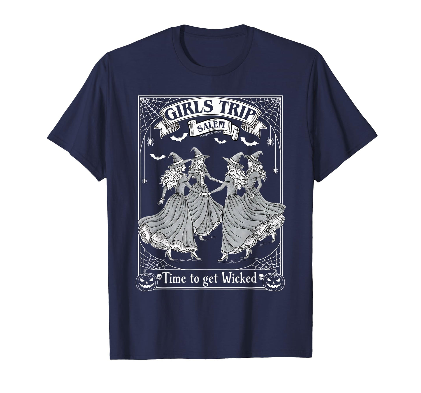 Halloween Witch Salem, Girls Trip Salem Time to Get Wicked T-Shirt