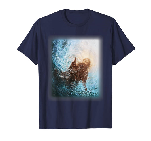 The Hand God Jesus in Water, Jesus Lover Tee T-Shirt
