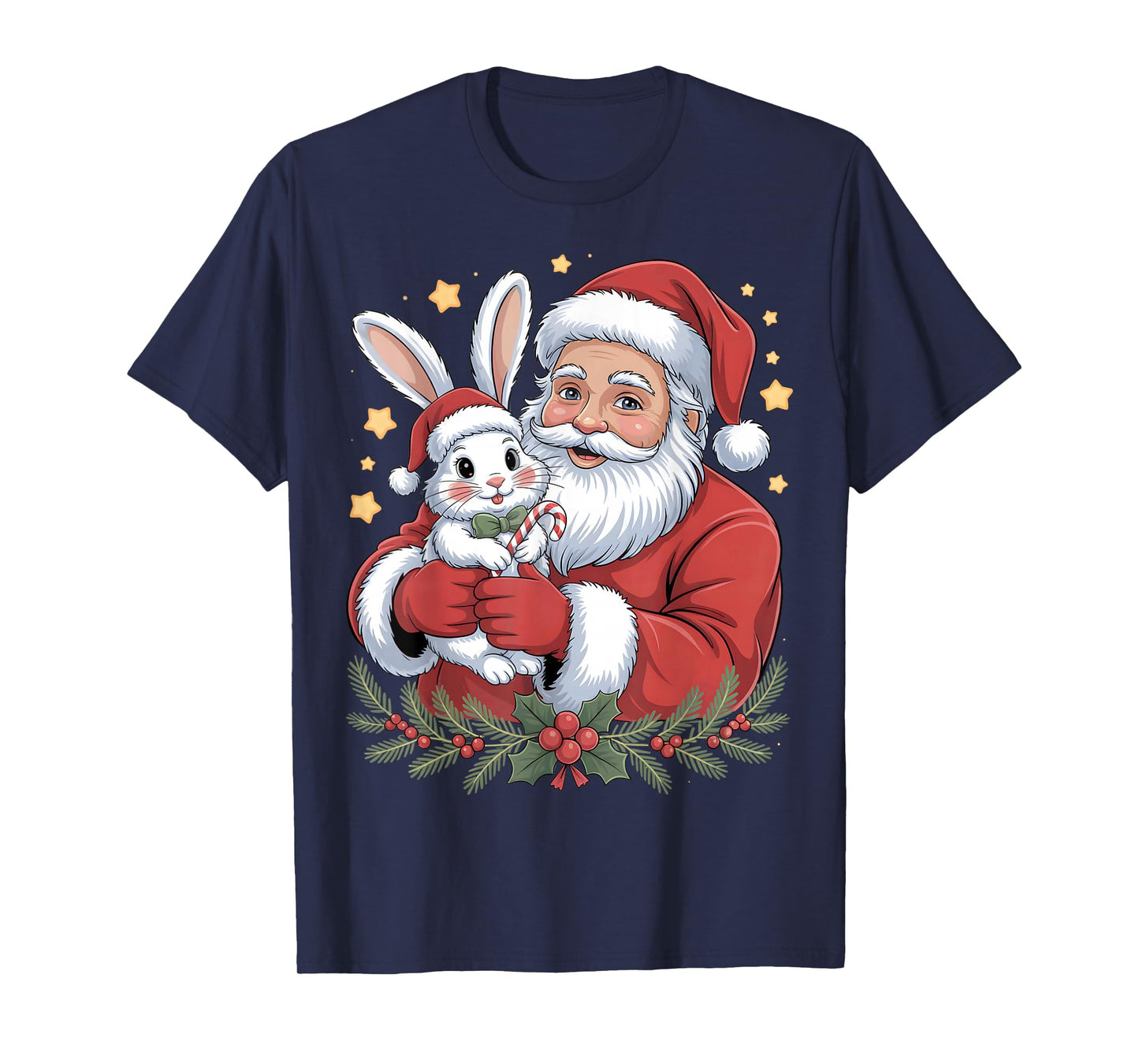 Xmas Rabbit Santa Christmas Holiday Cartoon Xmas Rabbit Gift T-Shirt
