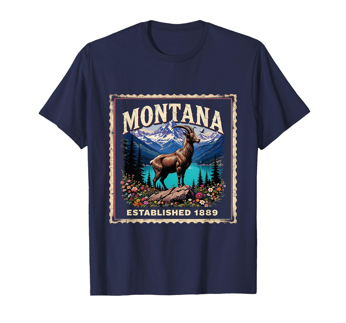 Montana Glacier National Park Travel Northern Lights Trip T-Shirt