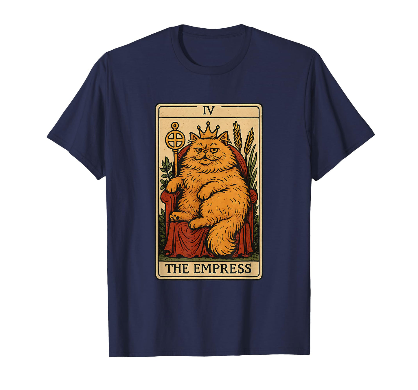 The Empress Cat Tarot Card Funny Witchy Mystical Kitty Gifts T-Shirt