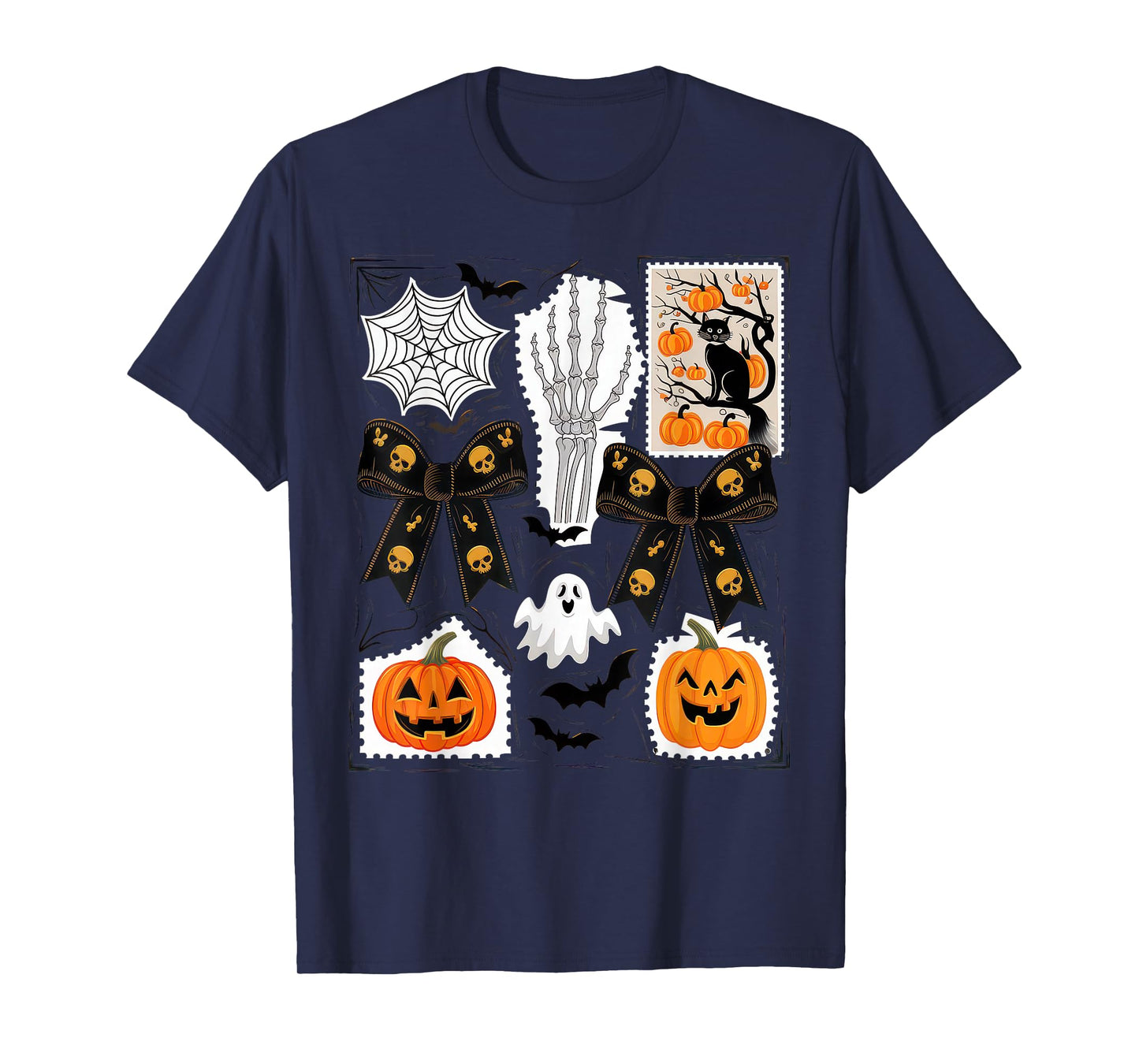 Halloween Tshirt Women Men Skeleton Witch Monster Party T-Shirt