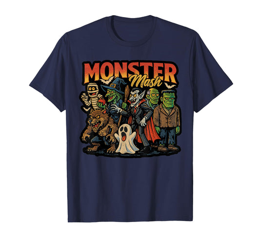 Retro Scary Monster Mash-Inspired T-Shirt