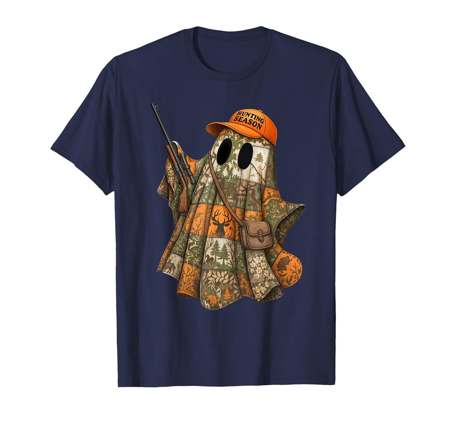 Candy Hunter Halloween Camo Ghost Outdoor Hunting Season T-Shirt