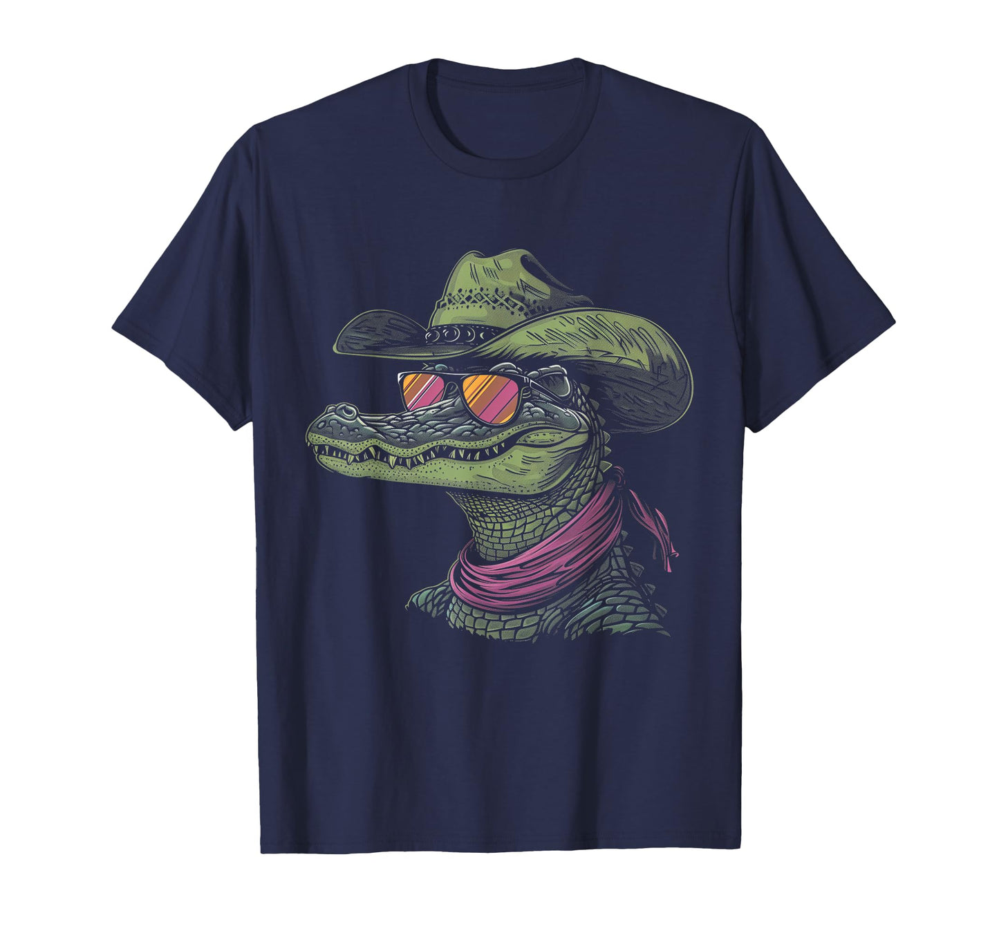 Alligator Cowboy Hat Gator Crocodile Reptile Lover Funny T-Shirt