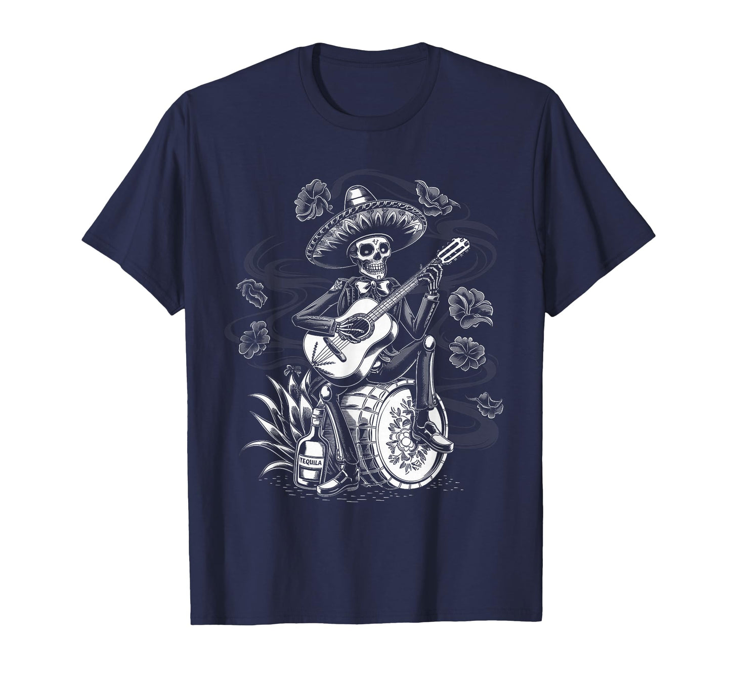 Mexico Vintage Skeleton Tequila Dia De Los Muertos Mexican T-Shirt