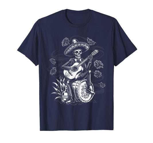 Mexico Vintage Skeleton Tequila Dia De Los Muertos Mexican T-Shirt