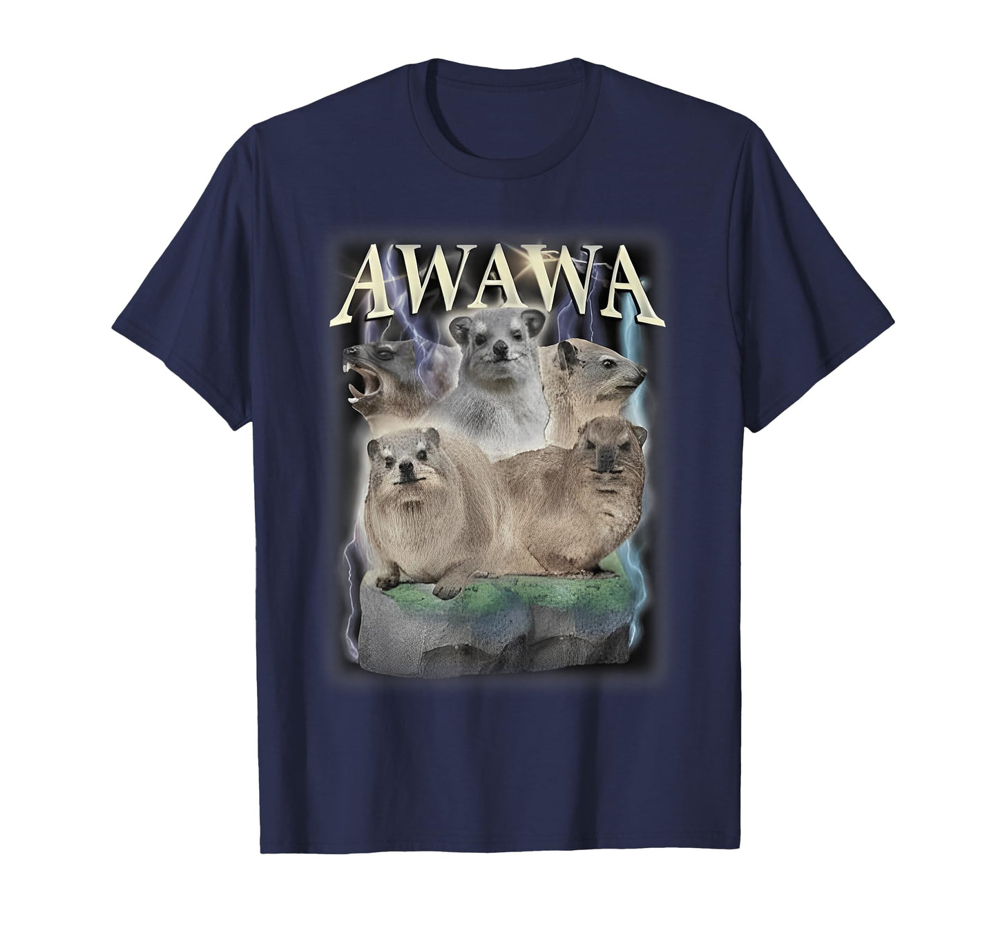Funny Awawa Hyrax Oddly Specific Meme Animal For Family Tee T-Shirt