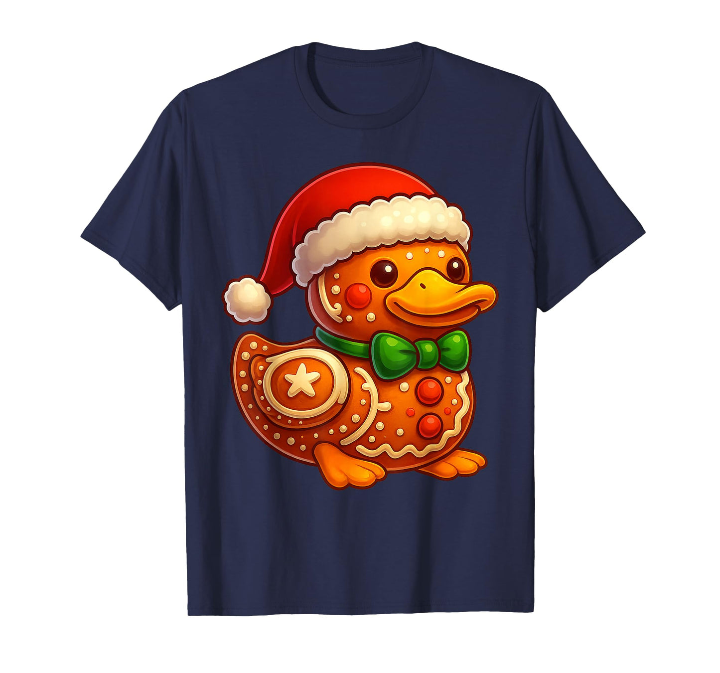 Funny Gingerbread Man Duck Christmas Tees Womens Mens Gifts T-Shirt