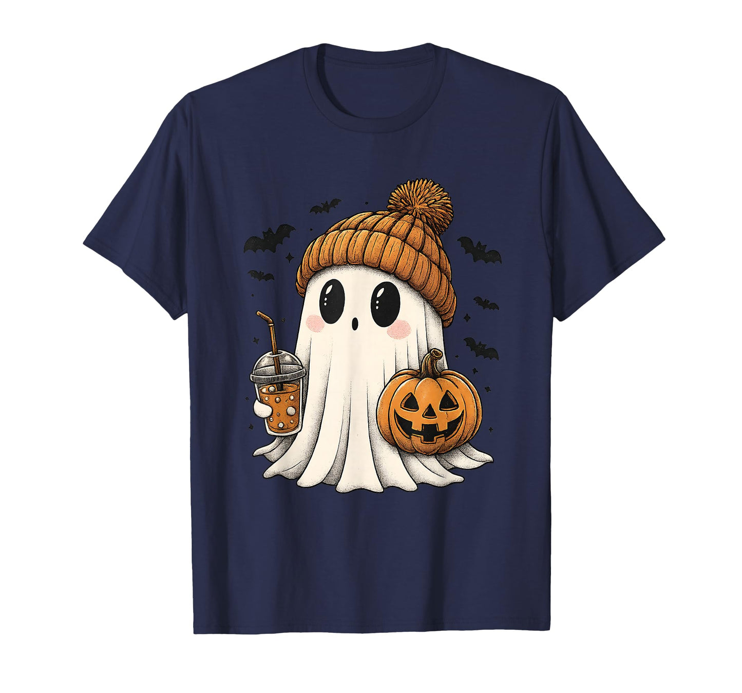 Amazing Spooky Creepy Halloween Coffee Ghost T-Shirt
