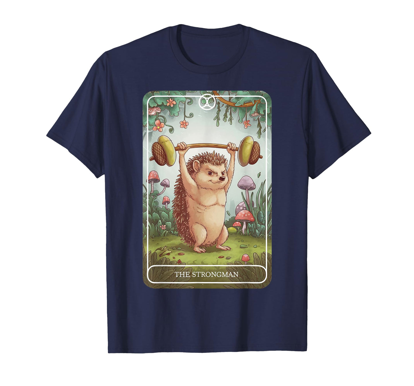 Tarot Card Hedgehog Strongman Lifting Workout Gym Fitness T-Shirt