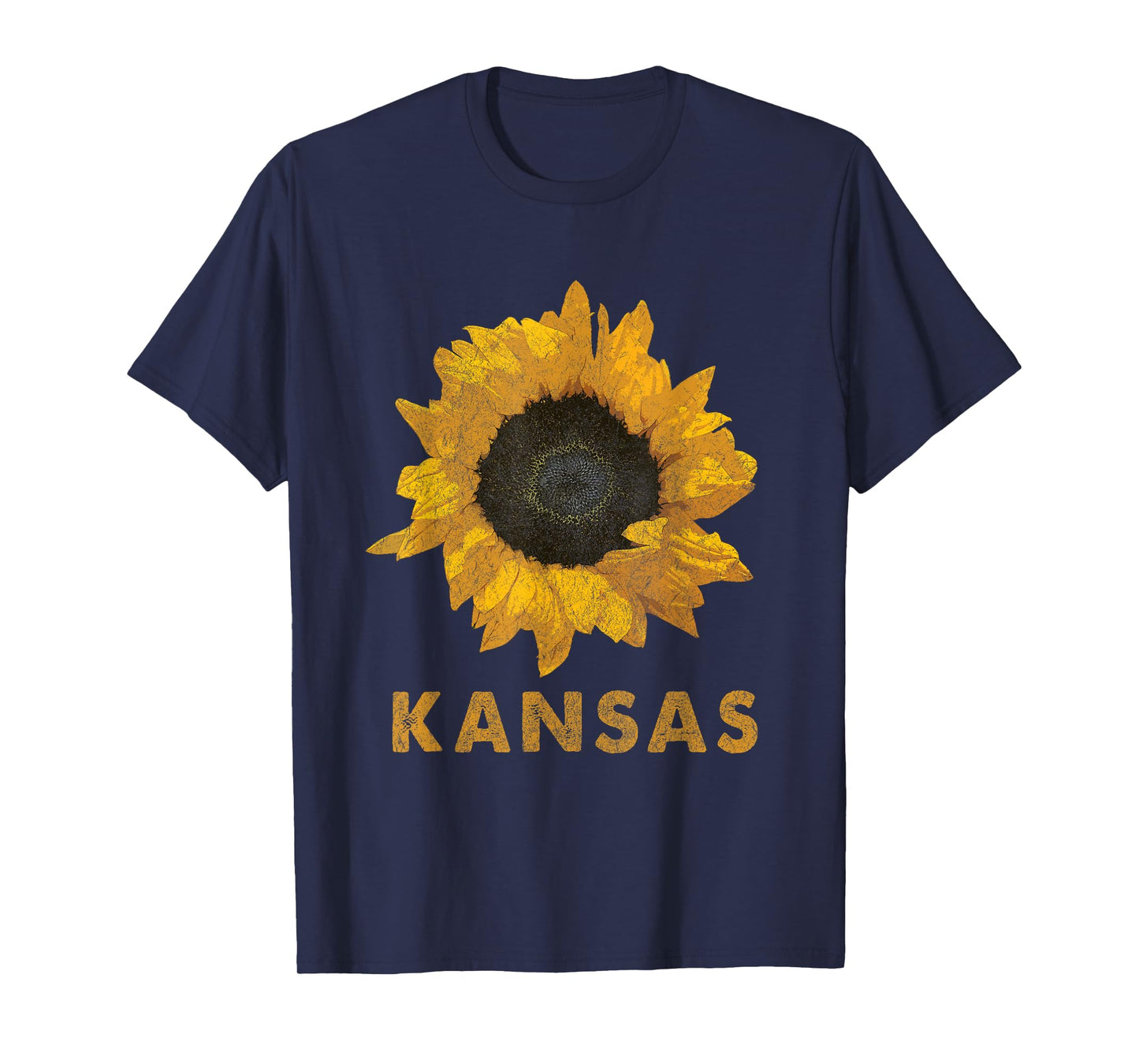 Kansas State Flower / Sunflower Print / Vintage Style T-Shirt