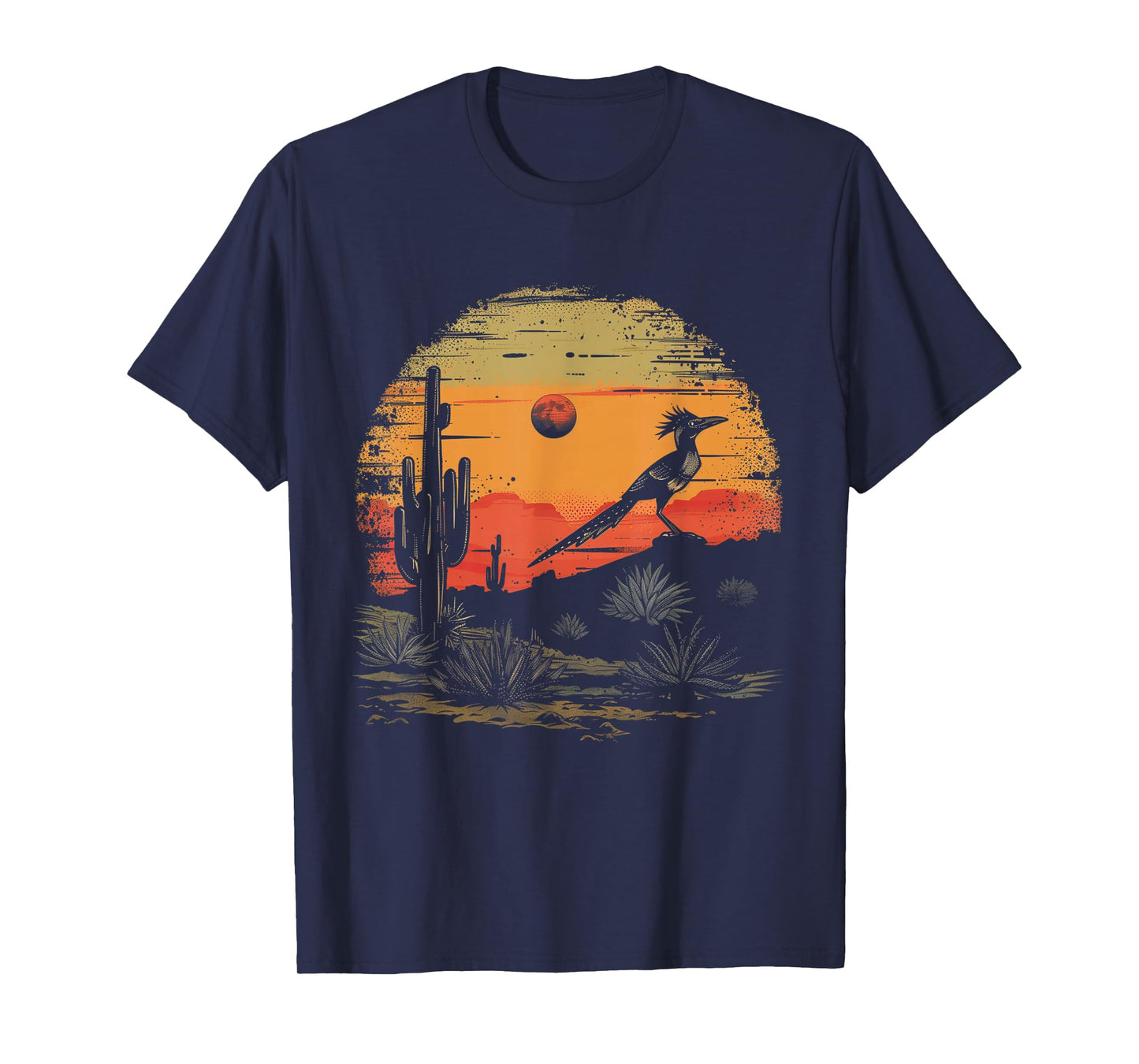 Roadrunner Bird Desert Landscape Cactus Arizona Texas Nevada T-Shirt