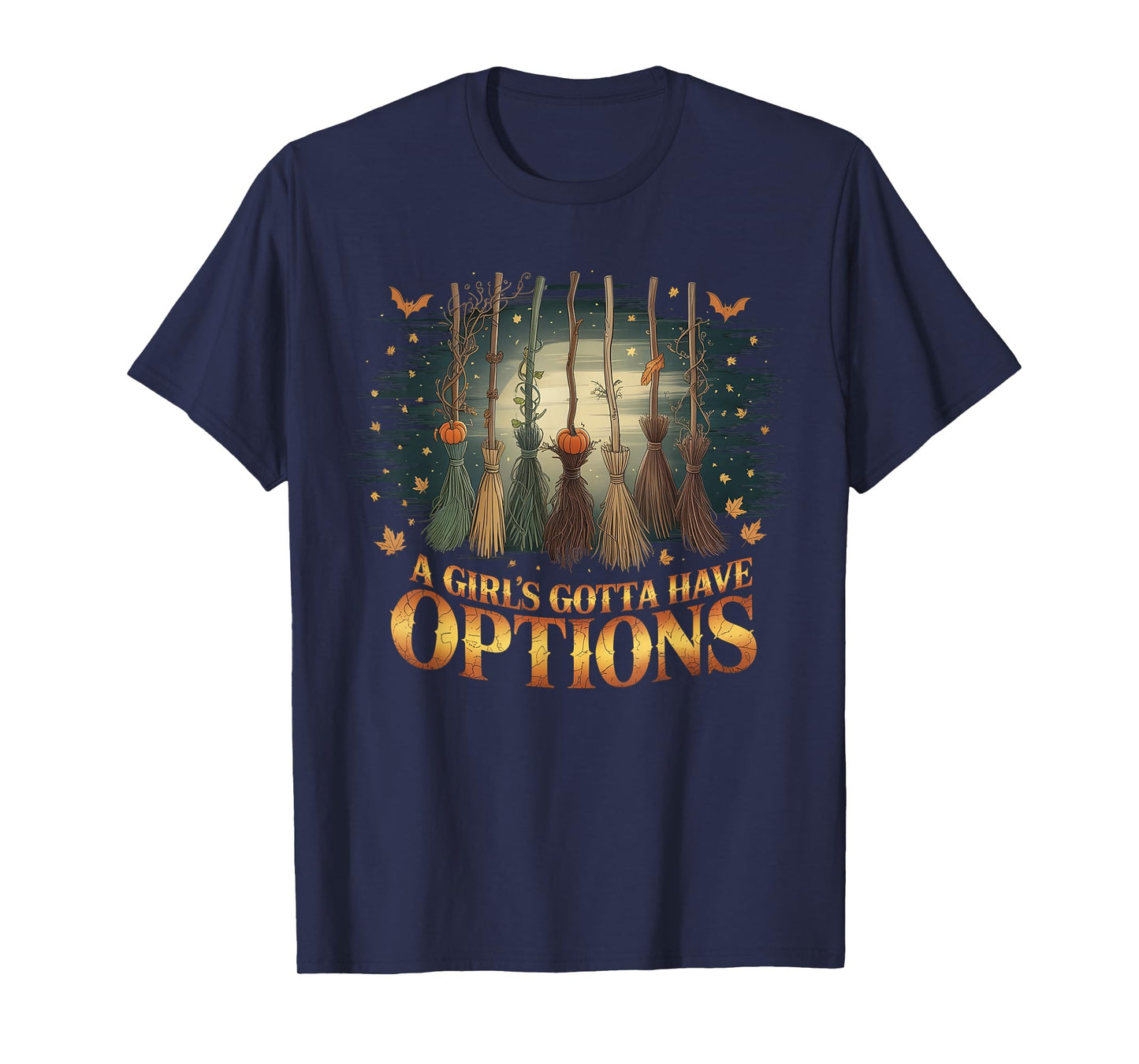 Retro a Girl’s Gotta Have Options Spooky Witches Halloween T-Shirt