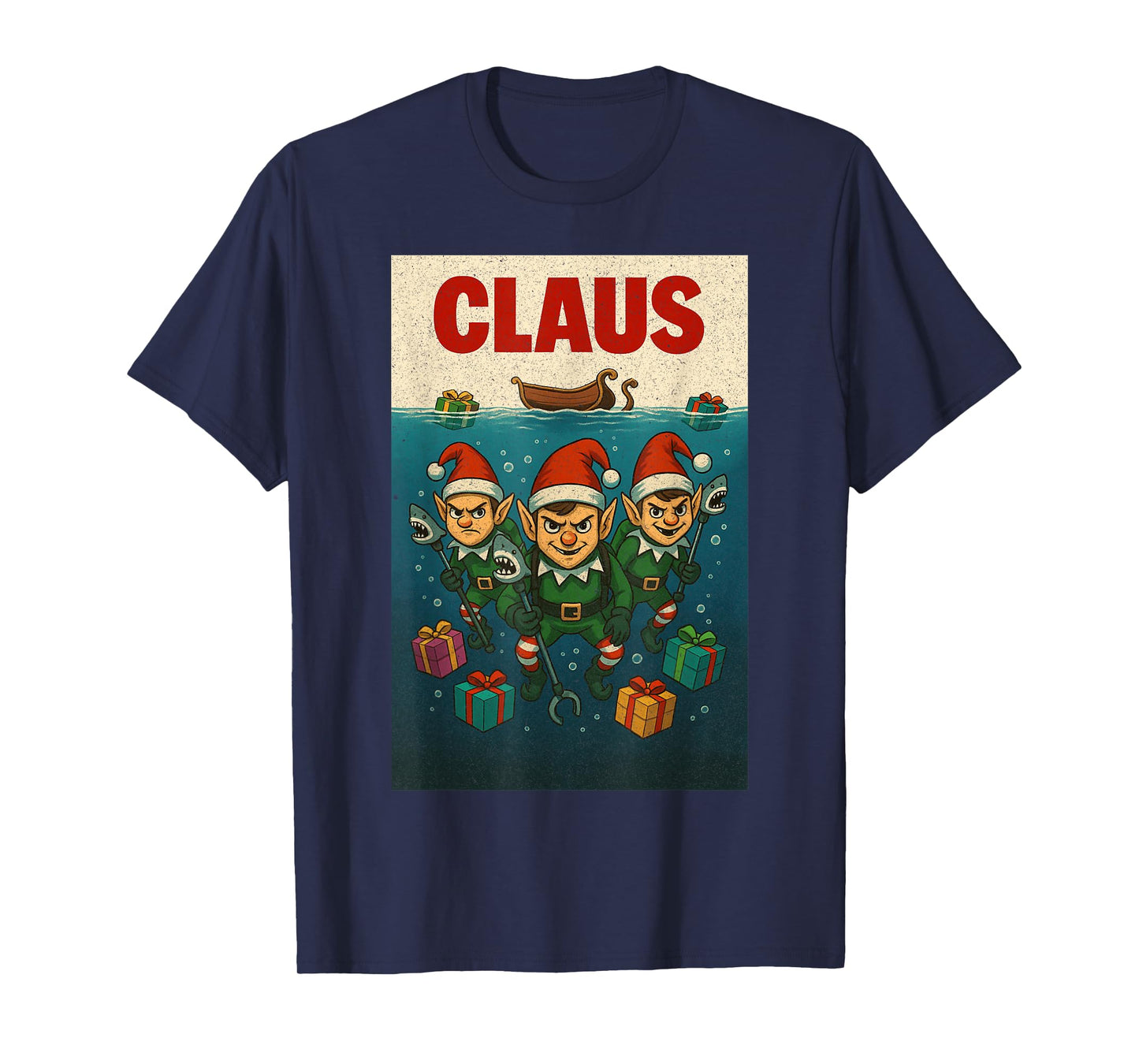 Creepy Claus Horror Christmas Dark Elf Top T-Shirt