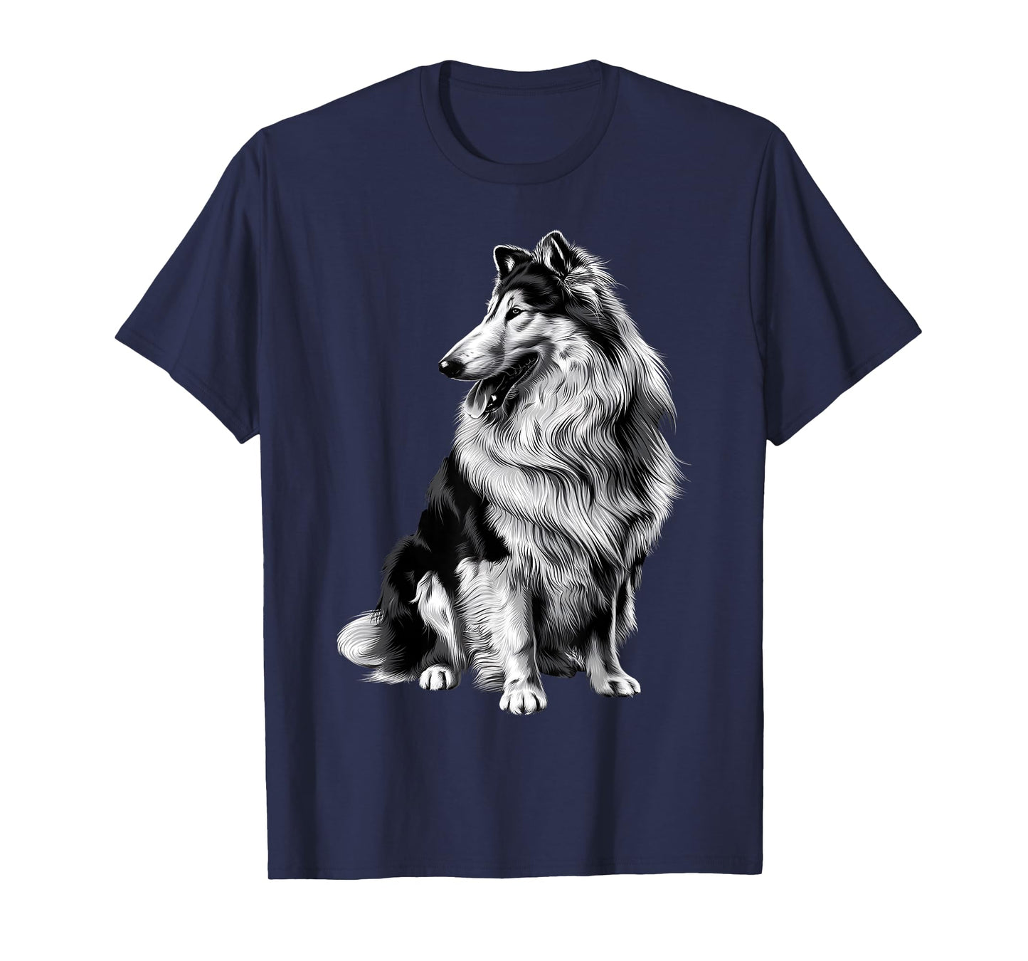 Cute Animal Paw Dog Mom Vintage Pet Lover Funny Rough Collie T-Shirt