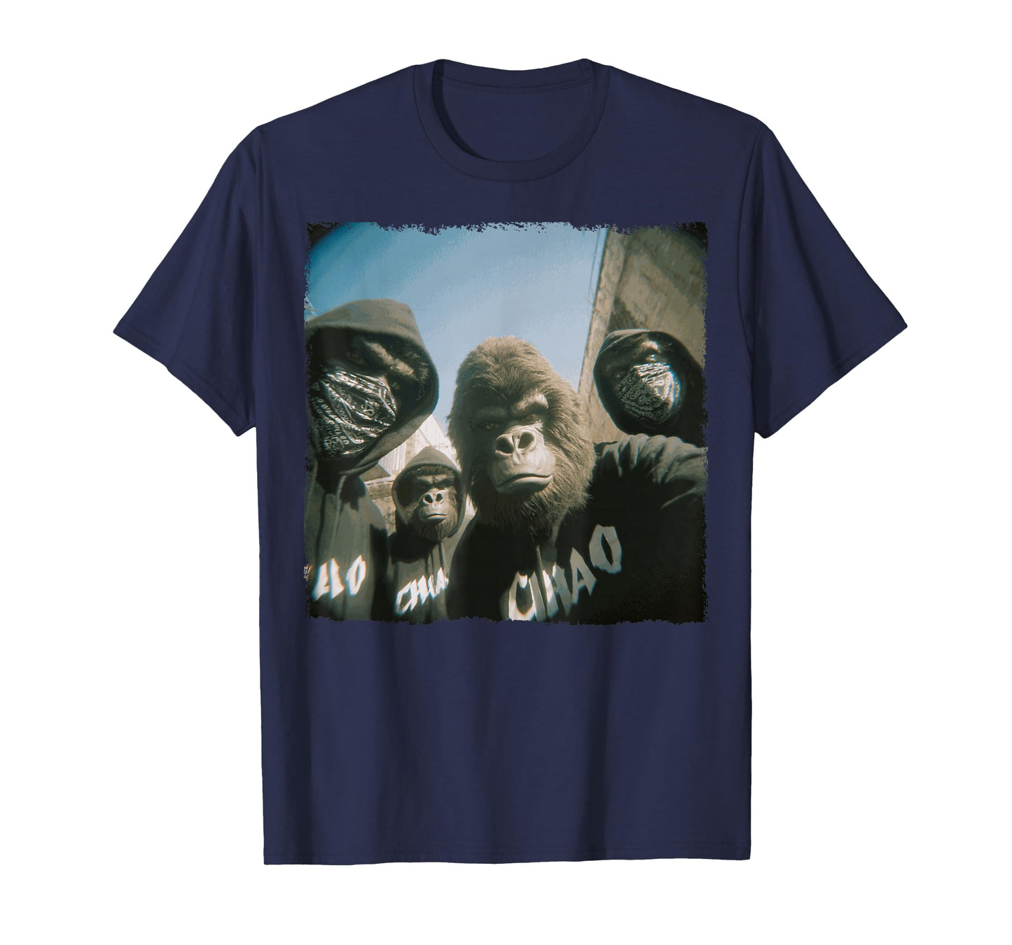 Funny Graphic Bigfoot Sasquatch Gangster Funny T-Shirt