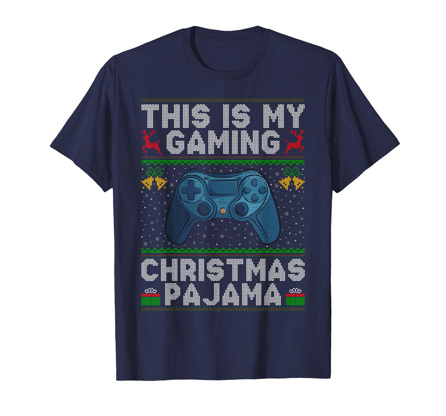 This is My Gaming Christmas Pajamas Ugly Xmas Sweaters Gamer T-Shirt