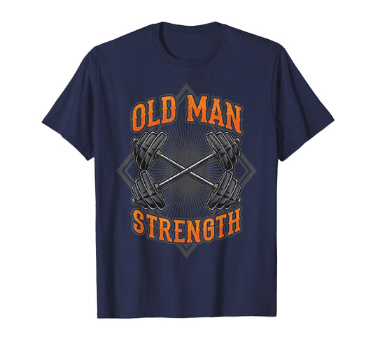 Old Man Strength Muscle Gym Training Bodybuilding Workout T-Shirt