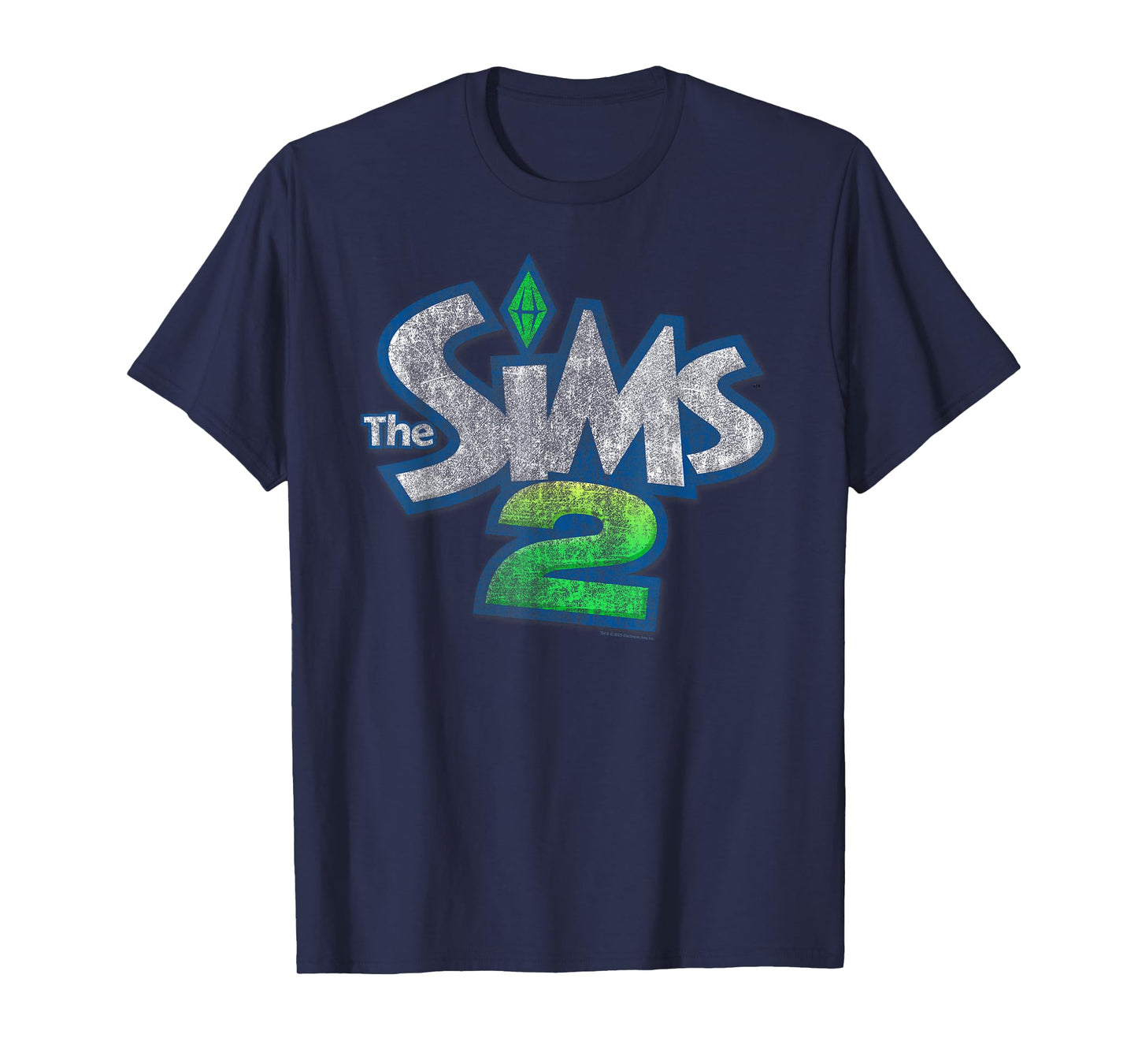 The Sims Retro Distressed The Sims 2 Logo Video Game T-Shirt