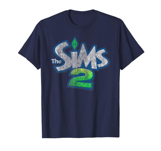 The Sims Retro Distressed The Sims 2 Logo Video Game T-Shirt