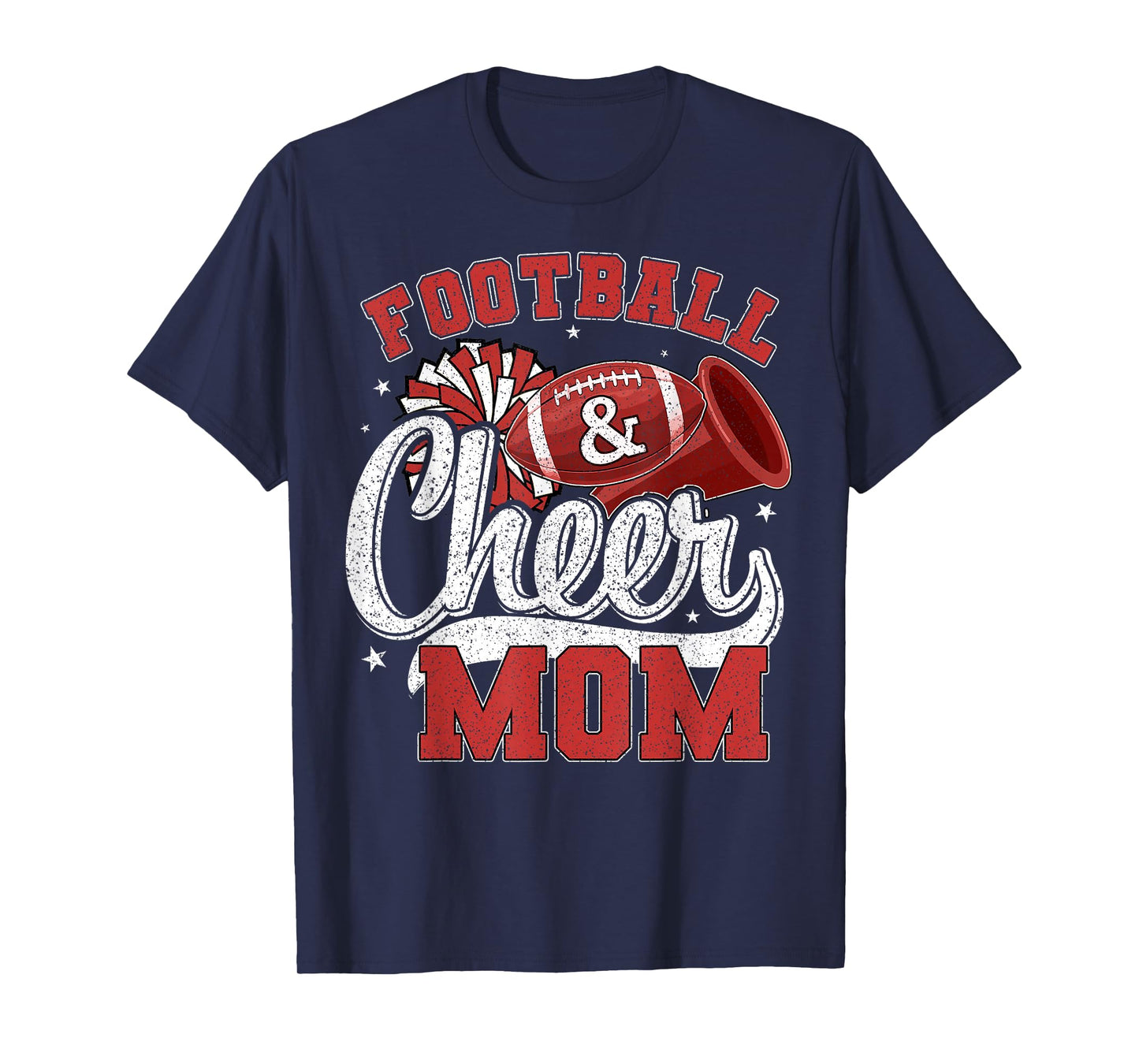 Football and Cheer Mom Vintage Cheerleader Family Matching T-Shirt