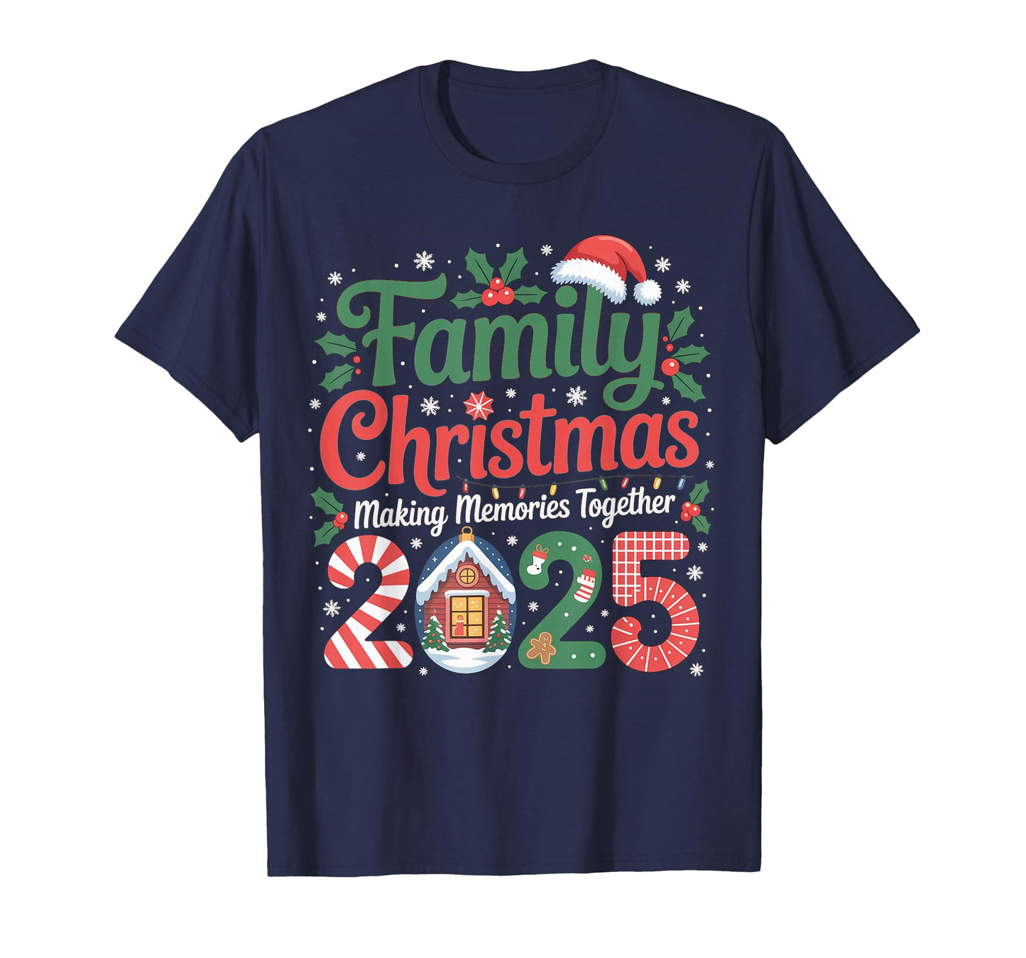 Funny Christmas Holiday 2025 Family Cute Santa Xmas Party T-Shirt