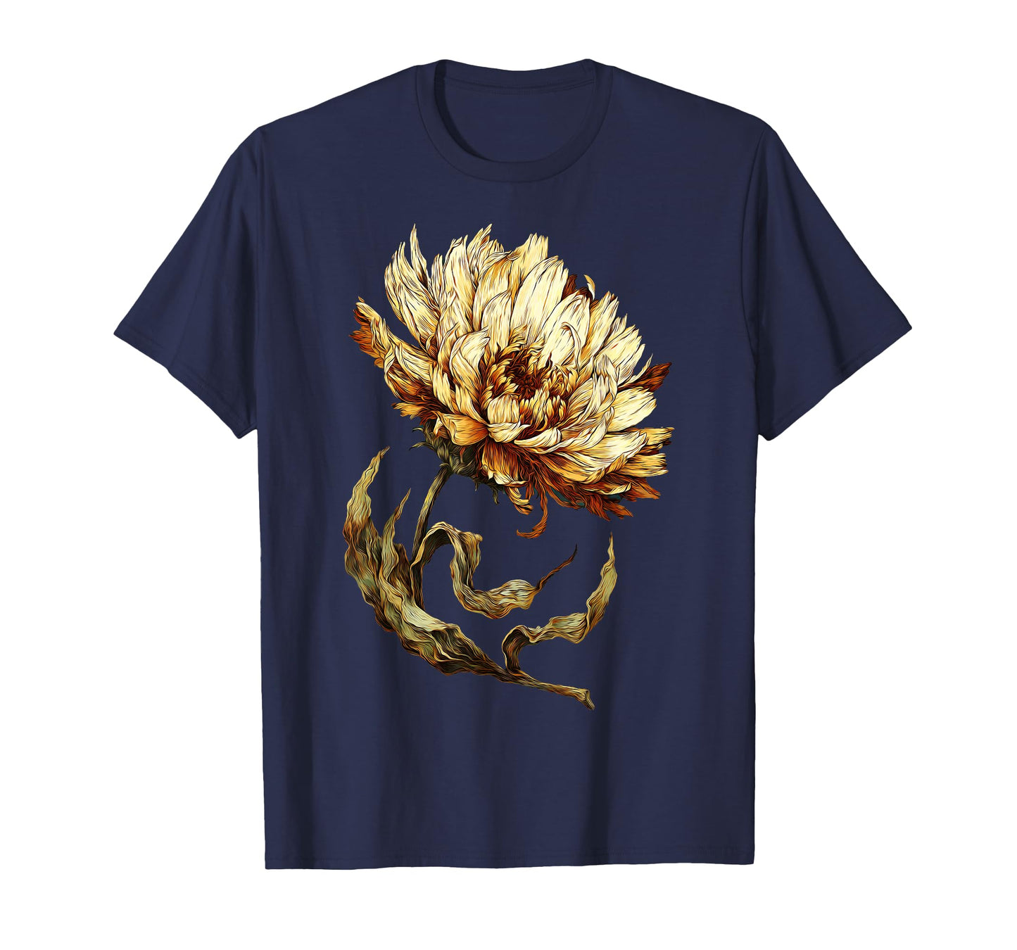 Calendula Marigold Vintage Botanical Herbal Plant Flower T-Shirt