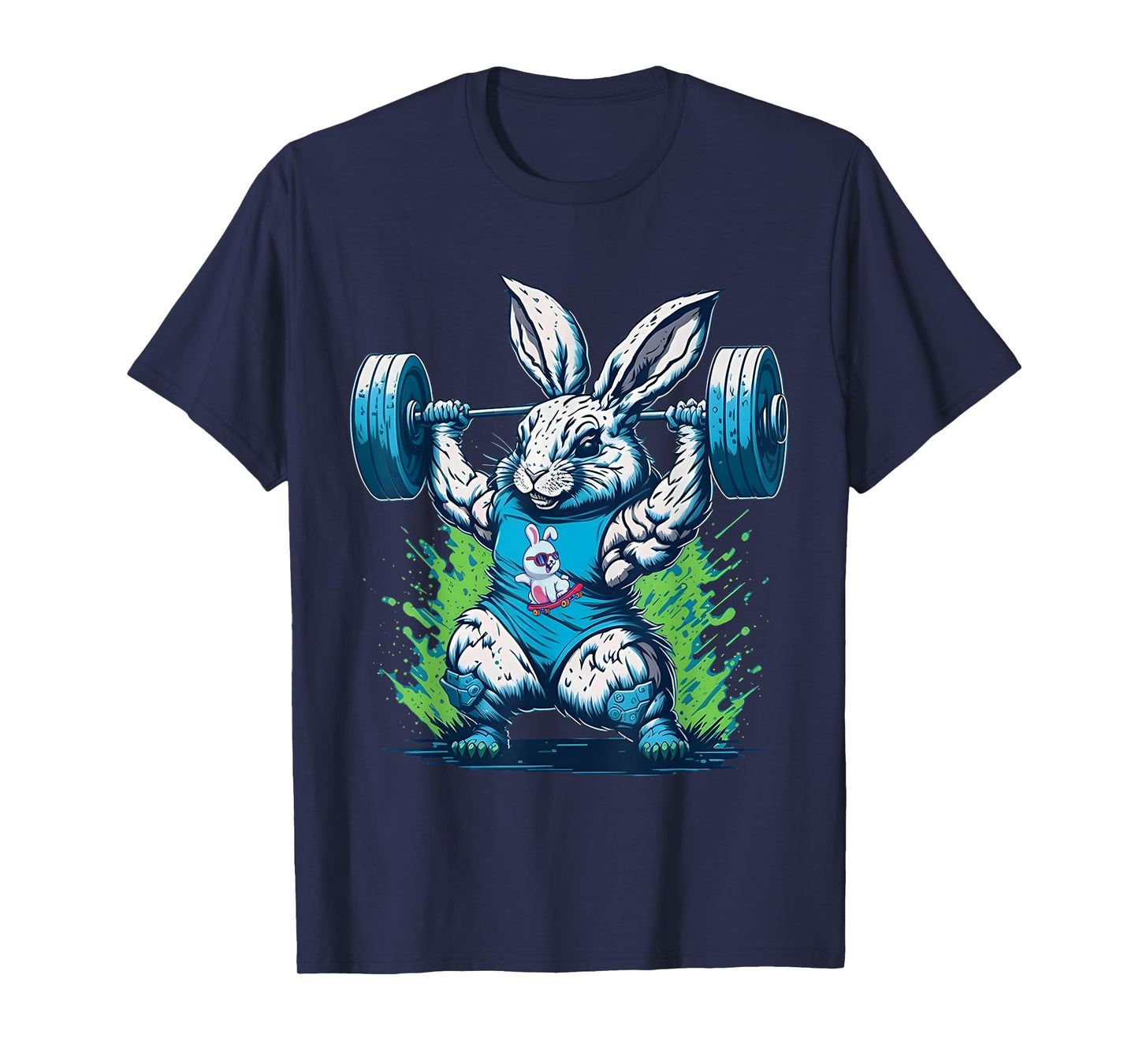 Bunny Lifting Weights Gym Rabbit Fitness Weightlifting T-Shirt