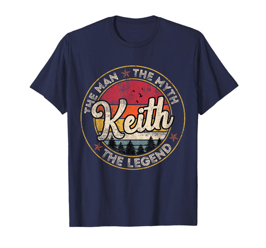 Keith The Man The Myth The Legend Personalized Name T-Shirt